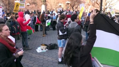 New York'ta Filistinlilere destek protestosu - NEW YORK 