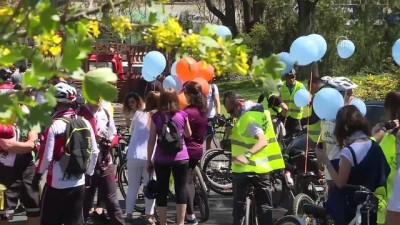 bisiklet turu - Otizm farkındalığı için pedal çevirdiler - ANKARA  Videosu