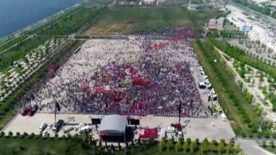 kalaba -  Maltepe'de miting başladı kalabalık havadan görüntülendi Videosu