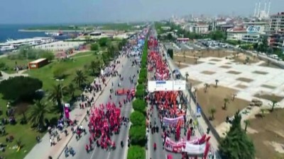 kalaba -  Maltepe Miting alanına yürüyen kalabalık havadan görüntülendi Videosu