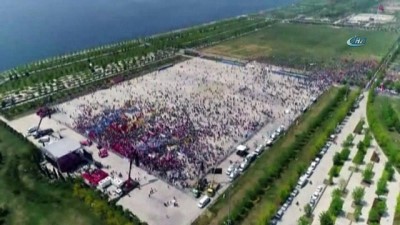 kalaba -  Maltepe Miting alanında toplanan kalabalık havadan görüntülendi Videosu
