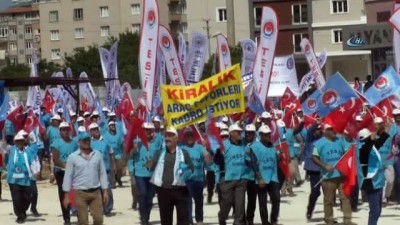 kamu calisanlari -  Türk-İş 1 Mayıs'ı Hatay'da kutladı Videosu