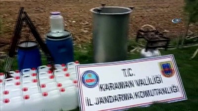  Karaman'da sahte alkol operasyonu