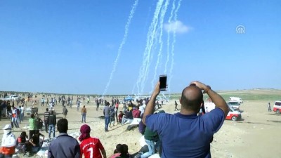 İsrail göstericilere drone ile saldırdı - GAZZE