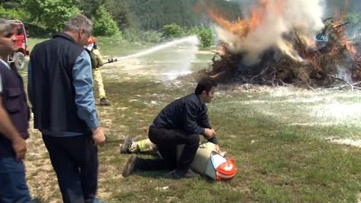 orman yanginlari -  Ormancıların tatbikatı gerçek yangını aratmadı  Videosu