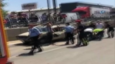 beton mikseri -  Denizli’de 6 araç birbirine girdi: 2 yaralı  Videosu