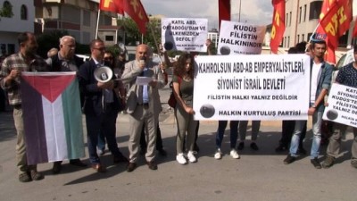 basin aciklamasi -  İsrail'in Ankara Büyükelçiliği önünde eylem Videosu