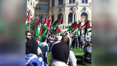 parlamento -  - Norveç’te İsrail Karşıtı Gösterisi Videosu