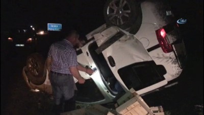 tahkikat -  Sandık yüklü hafif ticari araç takla attı  Videosu