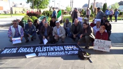felaket gunu -  Sivas'ta, Filistin için oturma eylemi Videosu