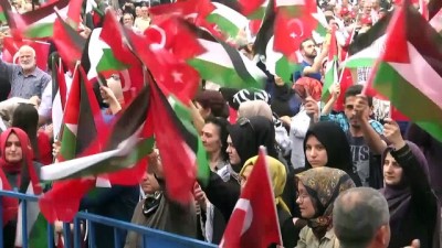 samar oglani - 'İsrail'e lanet Filistin'e destek' mitingi - SAKARYA Videosu