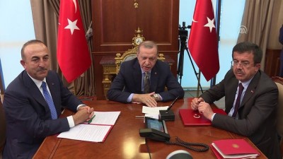 telekonferans - Cumhurbaşkanı Erdoğan, Venezuela Devlet Başkanı Maduro ile telekonferansla görüştü (2) - ANKARA  Videosu