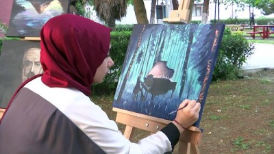 portre - Okul harçlığını yaptığı tablolardan çıkarıyor - SAMSUN  Videosu