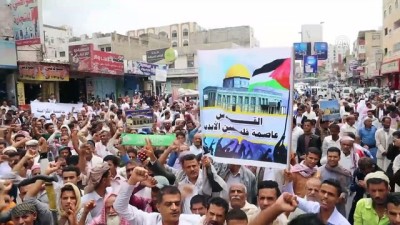 protesto - Yemen'de Filistin'e destek gösterisi - TAİZ  Videosu