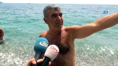 deniz polisi -  100 metre açıkta sırtüstü yüzen adam deniz polisini alarma geçti  Videosu