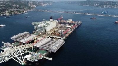  Dev geminin boğaz geçişi havadan görüntülendi 