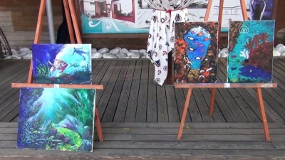 ressam - Su altında yapılan resimler sergilendi (2) - MUĞLA Videosu