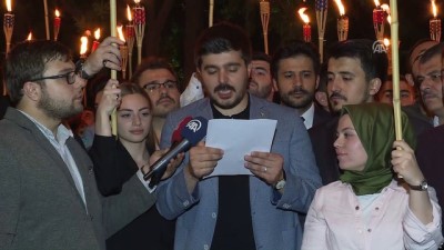 basin aciklamasi - AK Partili gençler TBMM'ye yürüdü - ANKARA  Videosu