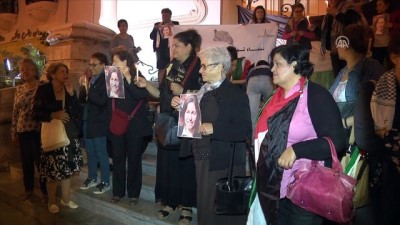protesto - Tunuslu kadınlardan Filistin katliamları protestosu  Videosu