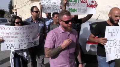protesto - Filistinlilerden ABD'li heyete 'yumurtalı ve ayakkabılı' protesto - BEYTÜLLAHİM Videosu