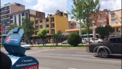 guvenlik onlemi -  Kendi bindiği kolonun demirlerini kesmeye çalıştı  Videosu