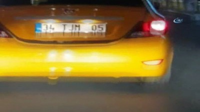  Sultanbeyli'de taksi bagajında yolculuk kamerada 