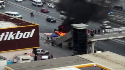 arac yangini -  E-5’te korkutan araç yangını Videosu