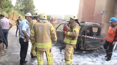 dogalgaz hatti -  Ümraniye’de otomobil alev alev yandı; mahallede büyük panik yaşandı  Videosu