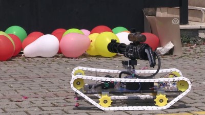 savunma sanayi - Lise öğrencisinden lazer güdümlü insansız tank prototipi - BURSA  Videosu
