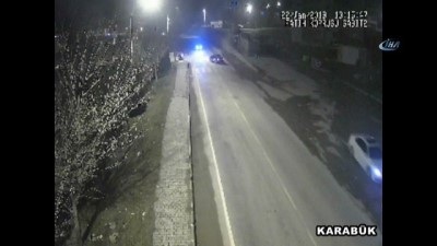  Karabük'te kaza anları kamerada