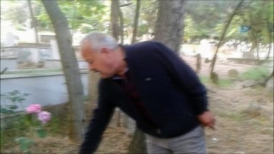  Mezar taşlarını tekmeleyerek kırdılar 