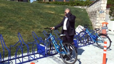 bisiklet yolu -  Belediye Başkanı makam aracını bırakıp, bisiklete bindi  Videosu