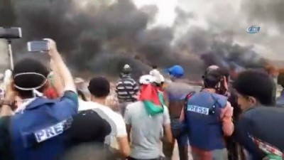 multeci kampi -  - Gazze’de büyük dönüş yürüyüşünde 40 Filistinli yaralandı Videosu