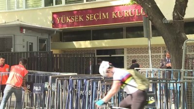 YSK önünde güvenlik önlemleri - ANKARA 