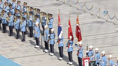  - Cumhurbaşkanı Erdoğan, Sırbistan Cumhurbaşkanı Vuçiç’i karşıladı