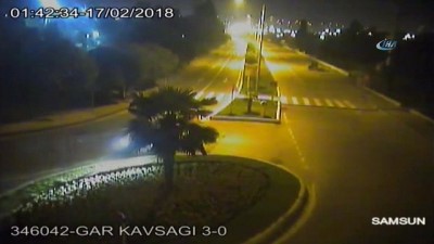 Samsun'da kural ihlali sonucu yaşanan trafik kazaları kamerada 