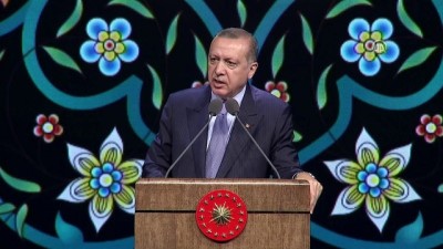 Cumhurbaşkanı Erdoğan: 'Ülkemiz, vakıf eserlerinin korunması noktasında ihanete varan aymazlıklara şahit olmuştur' - ANKARA 