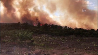 helikopter - Orman yangınına müdahale ediliyor (1) - ÇANAKKALE Videosu