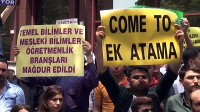 ogretmen atamasi -  Atama bekleyen öğretmenler Ankara'da eylem yaptı Videosu