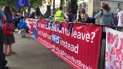 protesto - Brexit karşıtlarından protesto yürüyüşü - LONDRA  Videosu