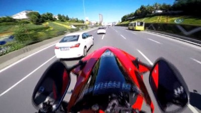 trafik polisi -  E-5 Karayolu’nda motosiklet terörü kamerada  Videosu