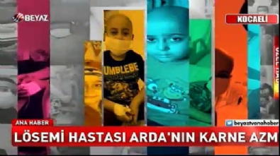 beyaz haber - Lösemi hastası Arda'nın karne azmi Videosu