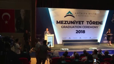 mezuniyet toreni - Dışişleri Bakanı Çavuşoğlu Bilim Üniversitesi'nin mezuniyet törenine katıldı - ANTALYA Videosu