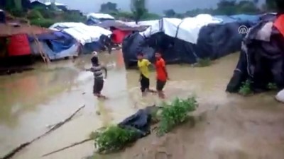 Muson yağmurlarının vurduğu Arakanlılar görüntülendi - COX BAZAR 