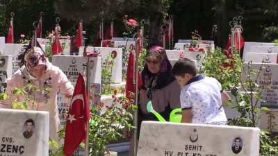 mezar taslari - Şehitliklere bayram ziyareti - ANKARA  Videosu