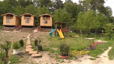 bungalov - 'Balıkçı Abdullah'ın bungalovları kırsal mahalleye turist getirecek - BURSA  Videosu