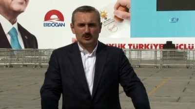 miting alani -  AK Parti İl Başkanı Şenocak: 'Yarın inşallah tarihe tekrar not düşülecek bir günü birlikte yaşayacağız' Videosu