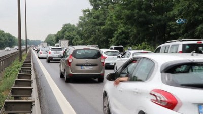 trafik yogunlugu -  TEM'de bayram dönüşü trafiği devam ediyor  Videosu