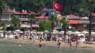 yerli turist - Bayram tatili bitti, sahiller yabancı turistlere kaldı - MUĞLA Videosu