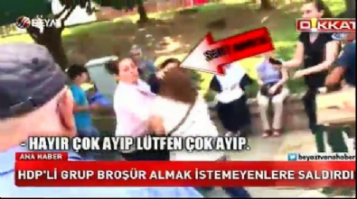 beyaz haber - HDP'li grup broşür almak istemeyenlere saldırdı Videosu